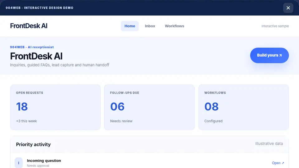 The AI Studio interface demonstration
