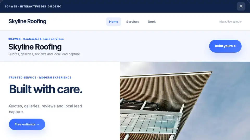 The Website Studio interface demonstration